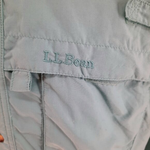 LL BEAN Fly Fishing Long Sleeve Vented Green Shirt Men's Size Large Button Down - Picture 2 of 7